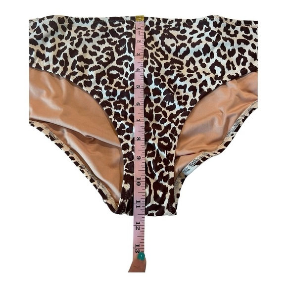 J. Crew Leopard  High rise High-cut leg Moderate coverage Swim Size 3X BF102 - Picture 8 of 10